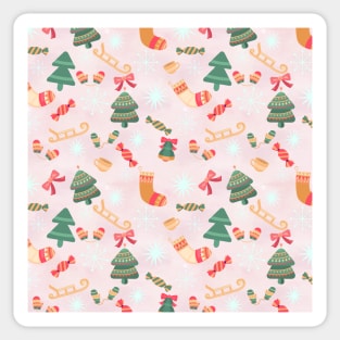 Festive Winter Holiday Pattern Sticker